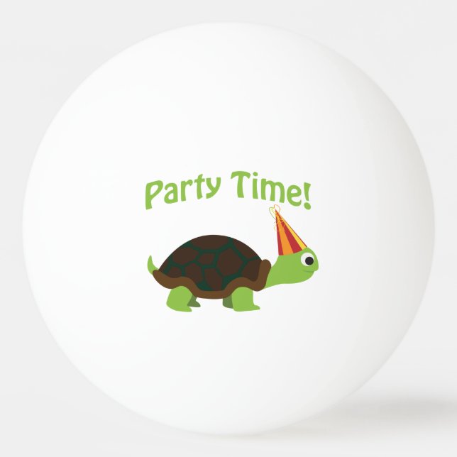 Party Zeit! Schildkröte Tischtennisball (Vorderseite)