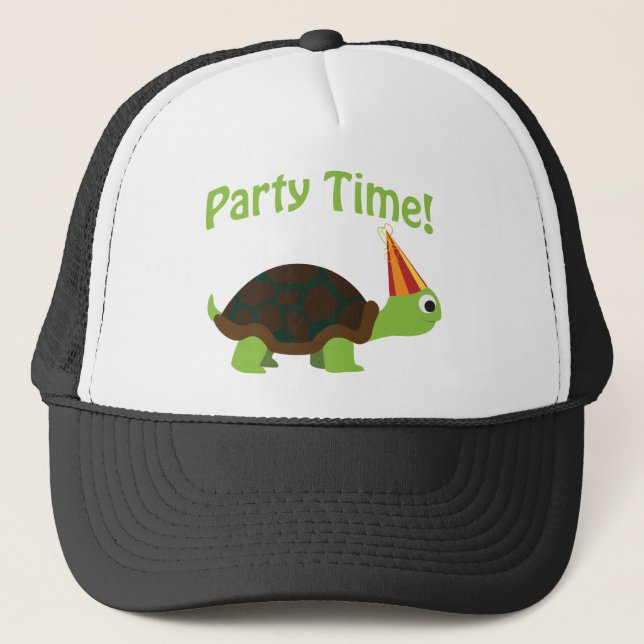Party Zeit! Schildkröte Truckerkappe (Vorderseite)