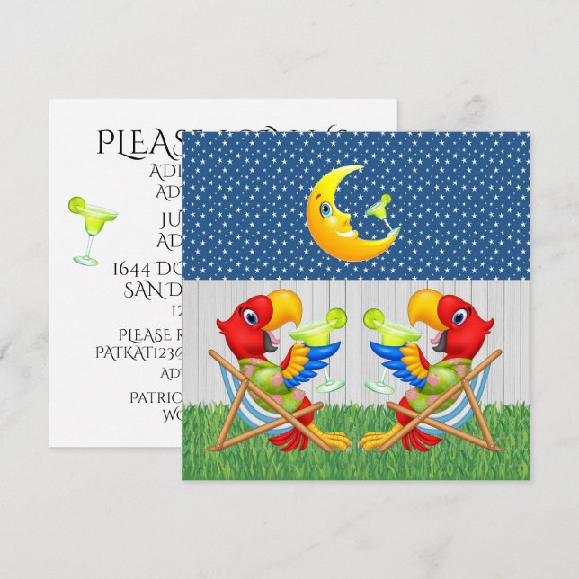 PARTY-ZEIT - Version auf der Rückseite - Einladung (Vorne/Hinten)