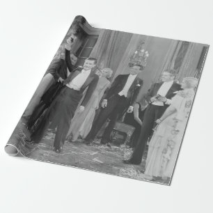 PARTY ZEITparty, vintage, retro, feiern, trinken, Geschenkpapier