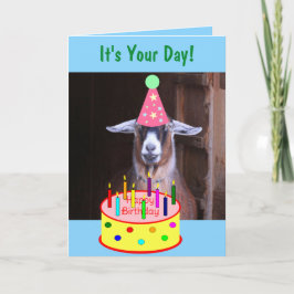 Party Ziege Albern Geburtstag Karte