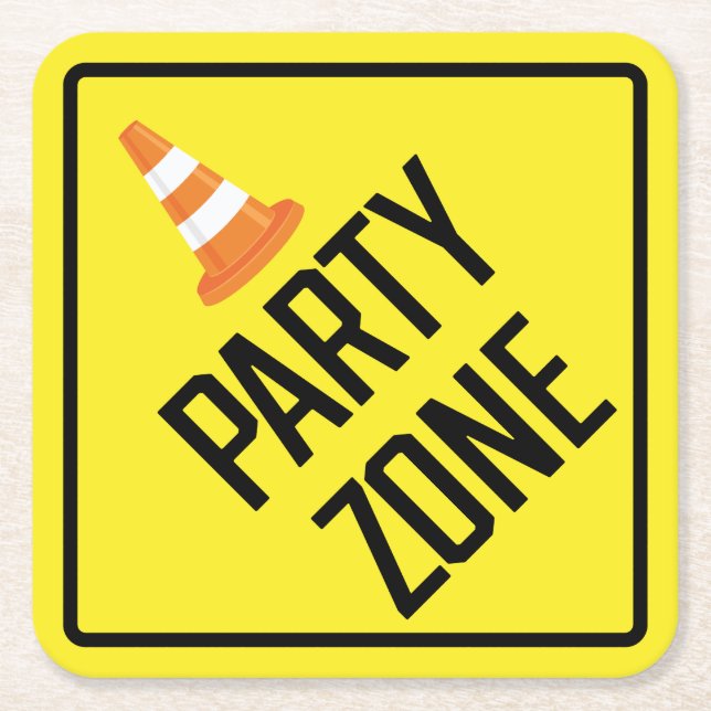 Party Zone Paper Untersetzer (Vorderseite)