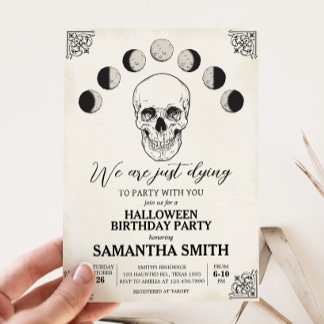 Party zu sterben Skull Halloween Geburtstagsparty Einladung