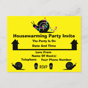 Party Zuhause bewegen Funny Invite Ankündigungspostkarte