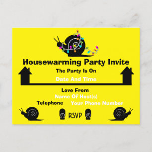 Party Zuhause bewegen Funny Invite Ankündigungspostkarte