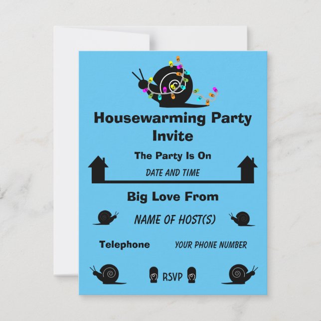 Party | Zuhause bewegen | Funny Invite RSVP Karte (Vorderseite)