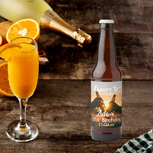 Party zum 21. Geburtstag für Typ jubeln Bier Bierflaschenetikett