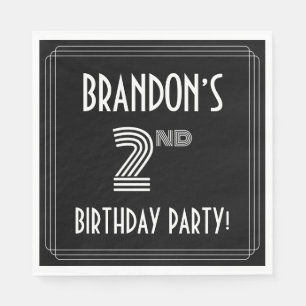 Party zum 2. Geburtstag: Art-Déco-Stil + Individue Serviette