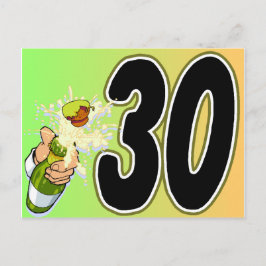Party zum 30. Geburtstag Einladungspostkarte