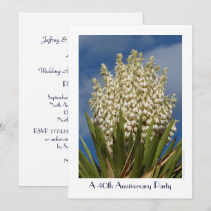 Party zum 40. Jubiläum Blüte Yucca Einladung
