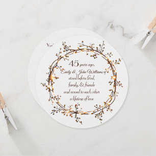 Party zum 45. Jubiläum Erleuchtung des Berry-Kranz Einladung