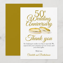 Party zum 50. Hochzeitstag Dankeskarte