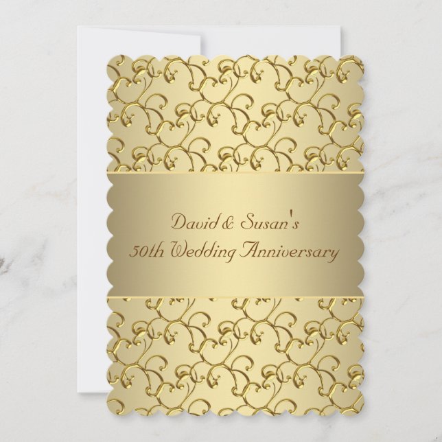 Party zum 50. Hochzeitstag Einladung (Vorderseite)