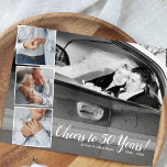 Party zum 50. Hochzeitstag, jedes Jahr, Fotos Postkarte<br><div class="desc">Feiern Sie ein großes Hochzeitsjubiläum mit dieser Party Einladung auf der Postkarte mit 4 Fotos des Jubiläums. Einfache Anpassung mit allen Party-Details auf der Vorderseite und hinten. Perfekt für jedes Jahr - ändern Sie einfach die 50 bis 40,  60,  etc.</div>