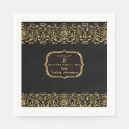 Party zum 50. Hochzeitstag Jugendstil Serviette