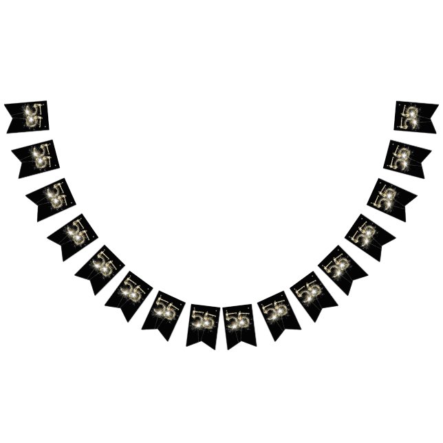 Party zum 55. Geburtstag oder Jahrestag Wimpelkette (Alle)