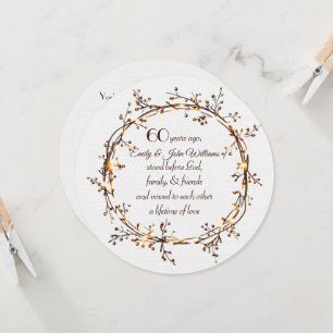 Party zum 60. Jubiläum Glühender Berry Kranz Einladung