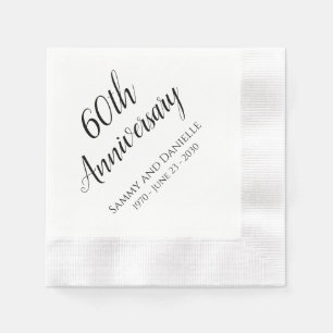 Party zum 60. Jubiläum Personalisiert Napkins Serviette