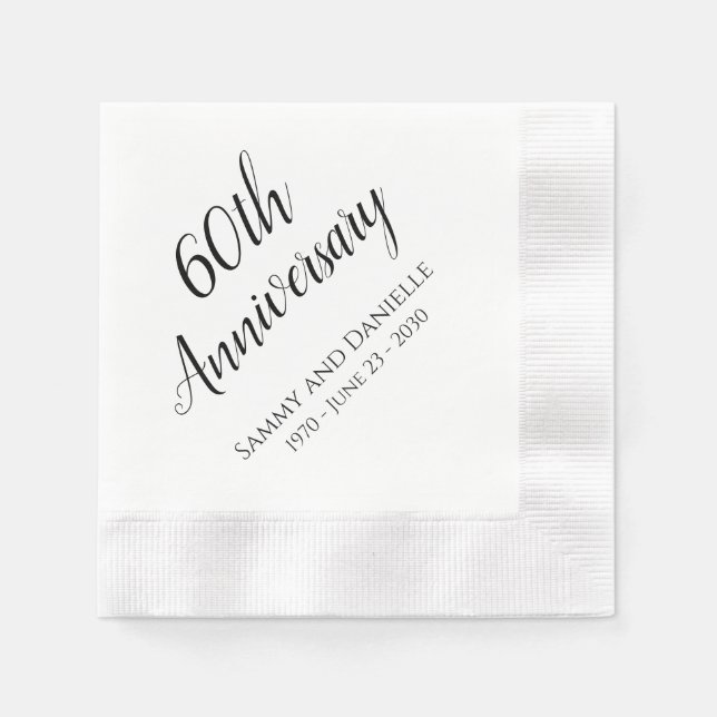 Party zum 60. Jubiläum Personalisiert Napkins Serviette (Vorderseite)