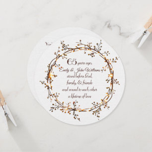 Party zum 65. Jubiläum Erleuchtung des Berry-Kranz Einladung