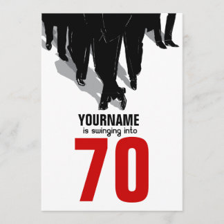 Party zum 70. Geburtstag von Swingers Rat Pack Einladung