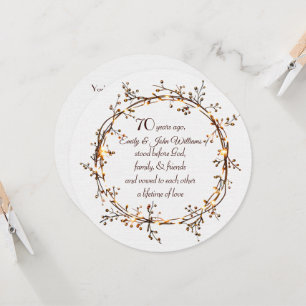 Party zum 70. Jubiläum Glühender Berry Kranz Einladung