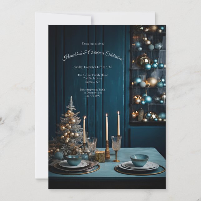 Party zum Abendessen Einladung (Vorderseite)