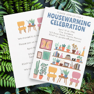 Party zum Aufwärmen des Wohnraums Einladen von Nie Einladung