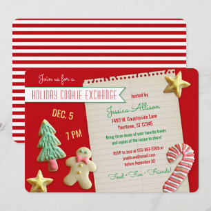 Party zum Austausch von Holiday Cookie Einladung
