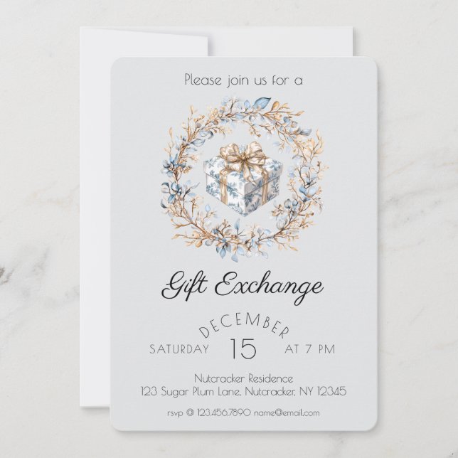 Party zum Austauschen von Geschenken für Wasserfar Einladung (Vorderseite)