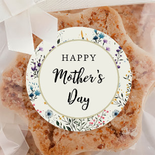 Party zum Brunch der Blumenmutter am Tag der Wasse Runder Aufkleber