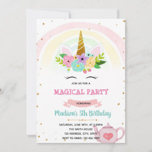 Party zum Einhorn Einladung