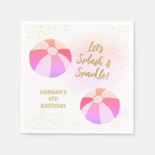Party zum Geburtstag des Splash und des Sparkassen Serviette
