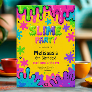 Party zum Geburtstag für Kinder, buntes Thema im U Einladung
