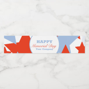 Party zum Gedenktag für abstrakte Stars Wasserflaschenetikett