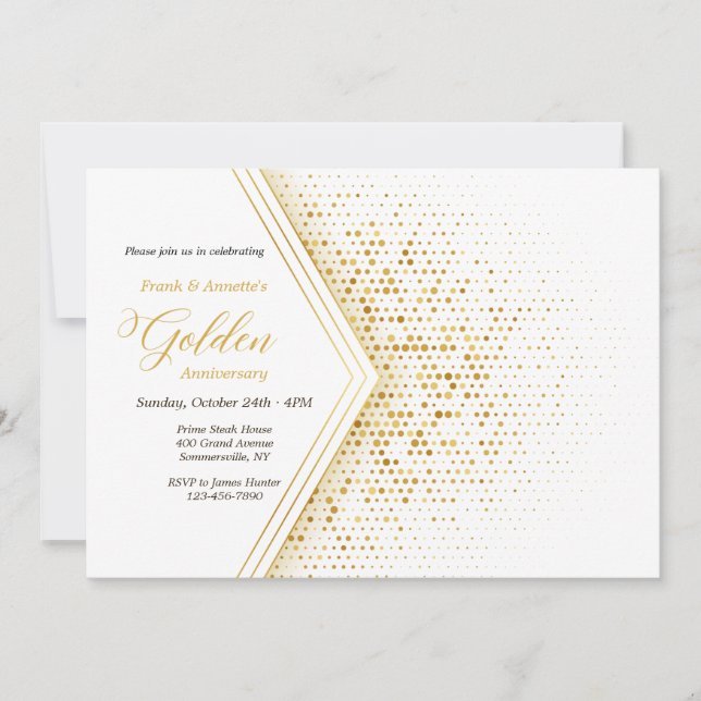 Party zum Goldenen Jahr Einladung (Vorderseite)