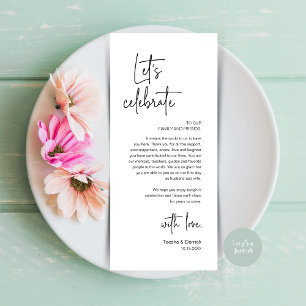 Party zum Hochzeitsplatz zum Abendessen dank Karte