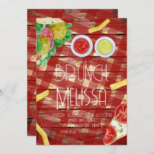 Party zum Mittag- und Abendessen Einladung