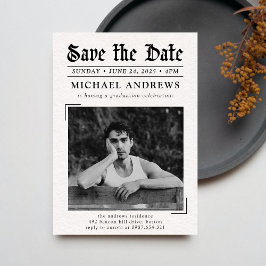 Party zum Schwarzen und Weißen Foto Einladung