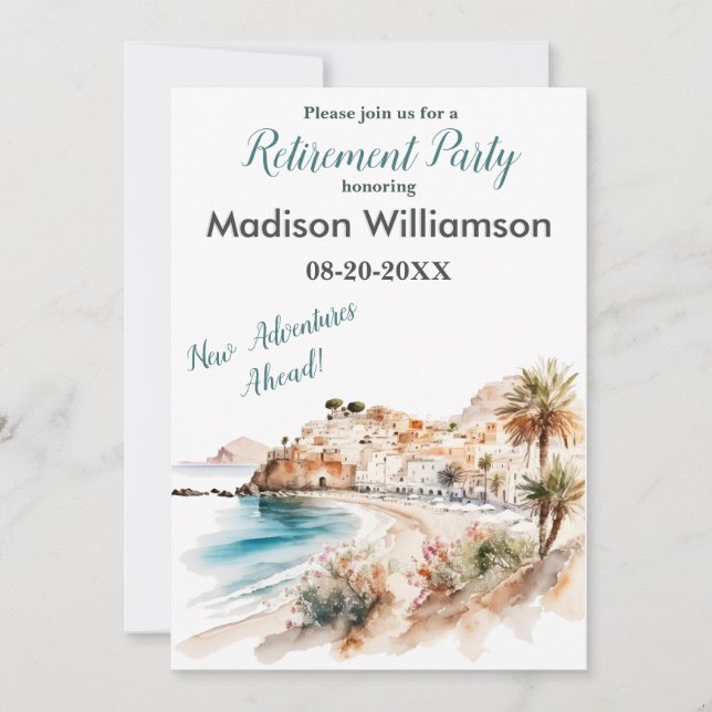 Party zum Thema "Reisen" Einladung (Vorderseite)