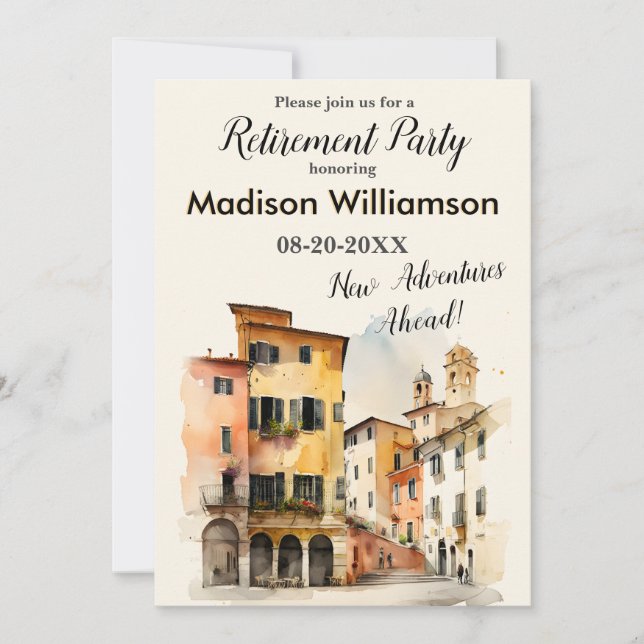 Party zum Thema "Reisen" Einladung (Vorderseite)