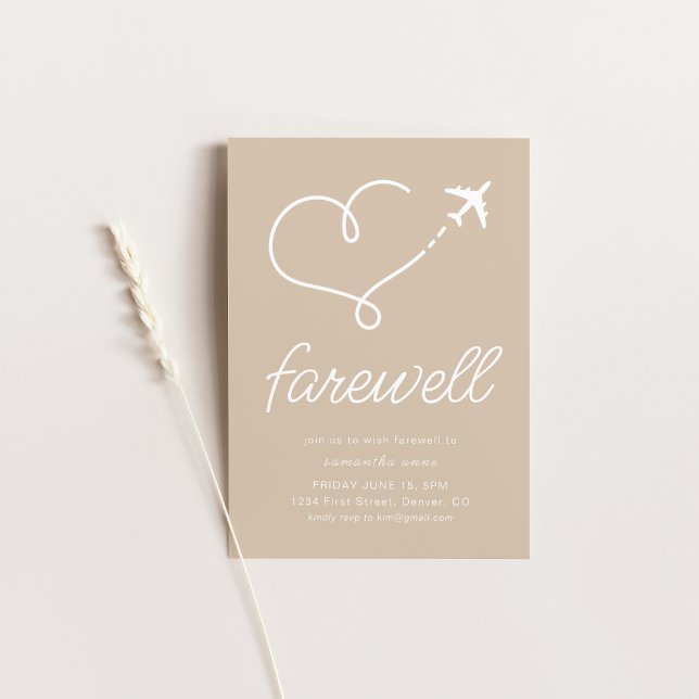 Party zum Umziehen der Ruhestandszeit mit Flugzeug Einladung (Von Creator hochgeladen)