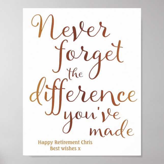 Party zur Aufwertung des Ruhestands Print Sign Poster (Vorne)