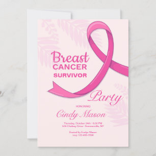 Party zur Brustkrebserkrankung Einladung
