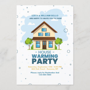 Party zur Erwärmung im Haus Einladung