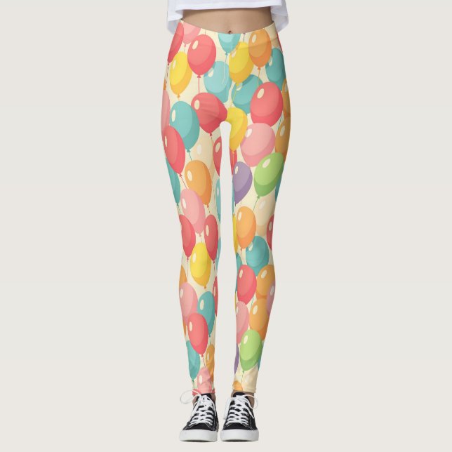 Partybälle in verschiedenen Farben Leggings (Vorderseite)
