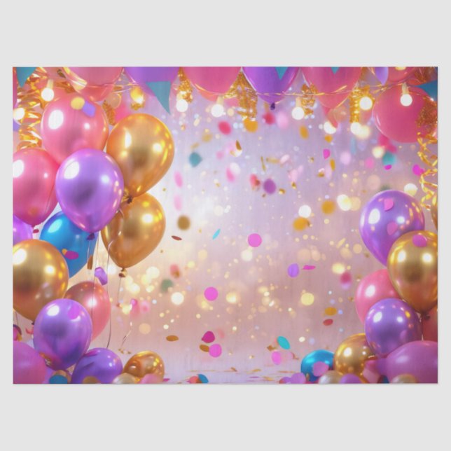 Partyballon-Freude Seidenpapier (Vorderseite)