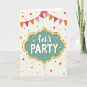 Partybanner-Grußkarte Karte