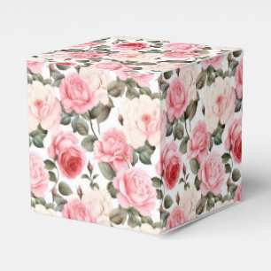 Partybunterbox mit rosa Rosen Geschenkschachtel