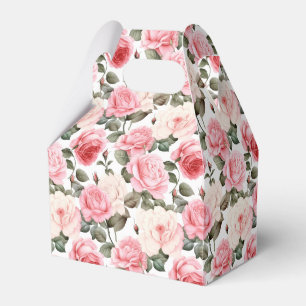 Partybunterbox mit rosa Rosen Geschenkschachtel